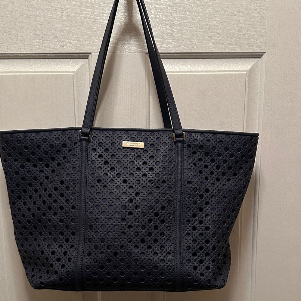 Kate Spade Navy Perforated Tote Bag